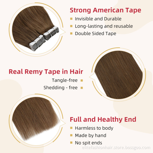 Tape In Hair Extensions Human Hair Remy 20pcs/set Skin Weft Real Natural Hair Extension